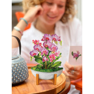 MINI ORCHID OASIS CARD-Books & Stationery-FRESH CUT PAPER-Coriander