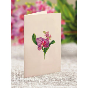 MINI ORCHID OASIS CARD-Books & Stationery-FRESH CUT PAPER-Coriander