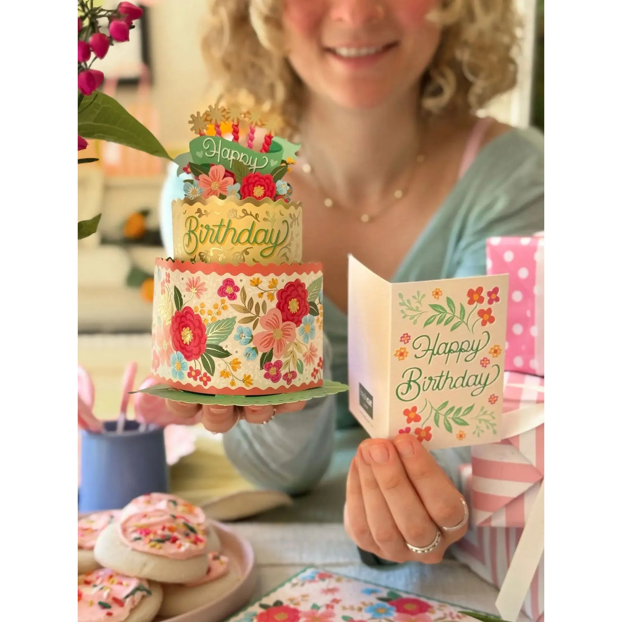 MINI POP-UP CARD | BLOOM BIRTHDAY-Books & Stationery-FRESH CUT PAPER-Coriander