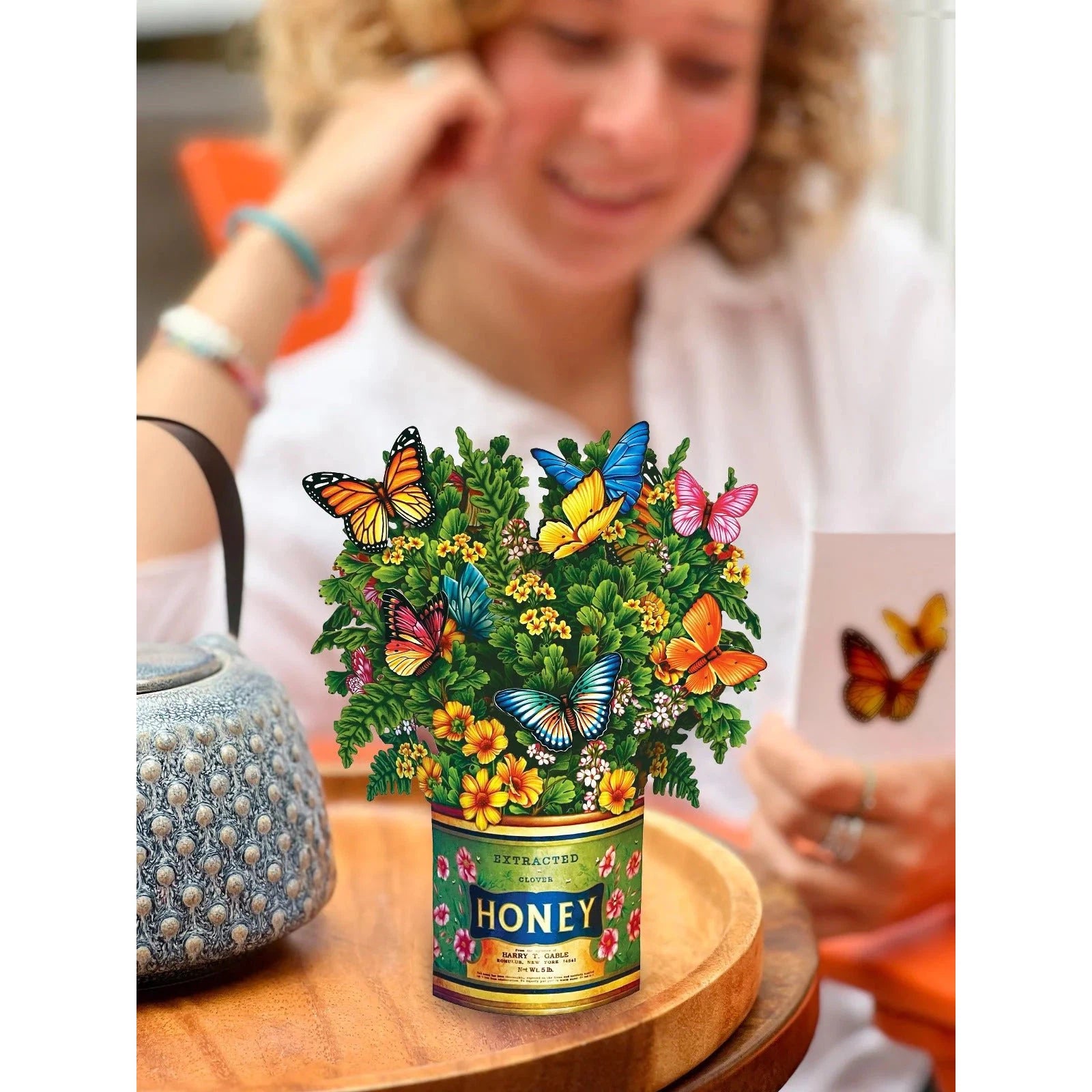 MINI POP-UP CARD | BUTTERFLY & BUTTERCUP-Books & Stationery-FRESH CUT PAPER-Coriander