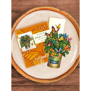 MINI POP-UP CARD | BUTTERFLY & BUTTERCUP-Books & Stationery-FRESH CUT PAPER-Coriander