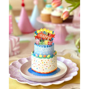 MINI POP-UP CARD | CONFETTI BIRTHDAY CAKE-Books & Stationery-FRESH CUT PAPER-Coriander