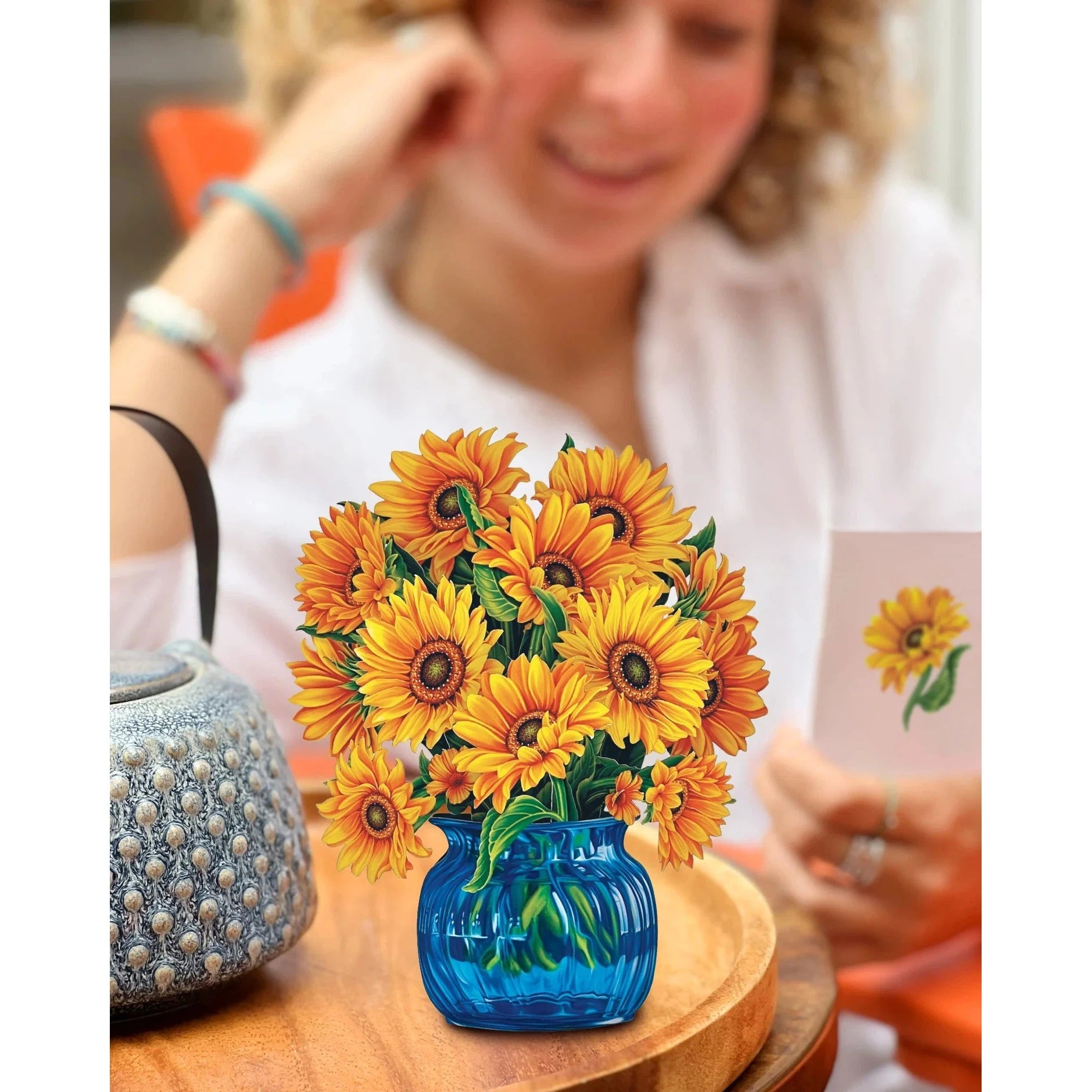 MINI SUNFLOWER POP-UP CARD-Books & Stationery-FRESH CUT PAPER-Coriander