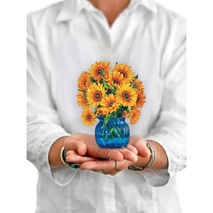 MINI SUNFLOWER POP-UP CARD-Books & Stationery-FRESH CUT PAPER-Coriander