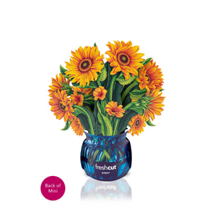 MINI SUNFLOWER POP-UP CARD-Books & Stationery-FRESH CUT PAPER-Coriander