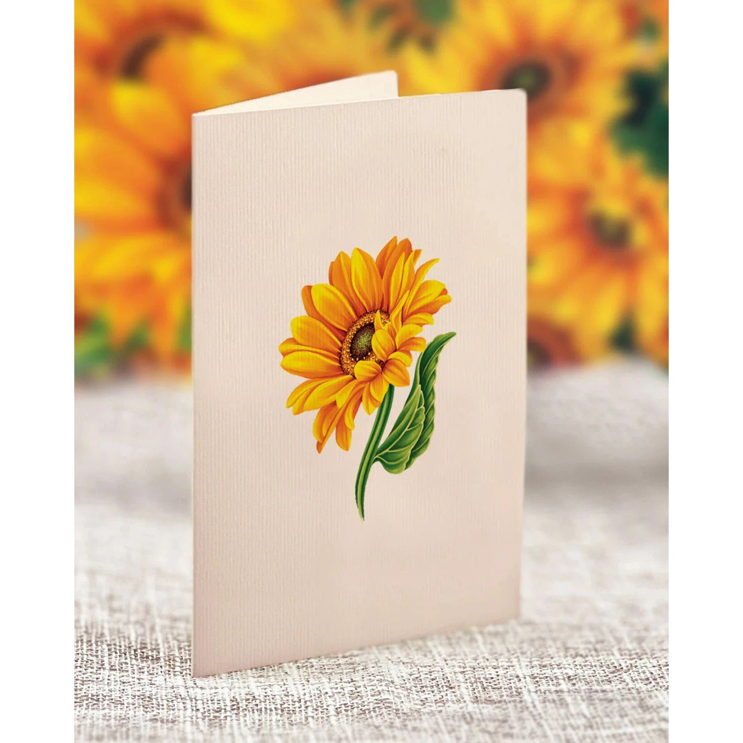 MINI SUNFLOWER POP-UP CARD-Books & Stationery-FRESH CUT PAPER-Coriander