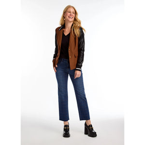 MIXED MEDIA BLAZER-Jackets & Sweaters-FRENCH DRESSING JEANS-Coriander