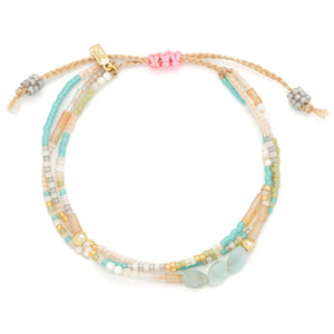 MIXED MEDIA BRACELET | GOLD: COURAGE, AMAZONITE-Jewellery-SCOUT CURATED WEARS-Coriander