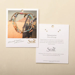MIXED MEDIA BRACELET | GOLD: JOY, DALMATION JASPER-Jewellery-SCOUT CURATED WEARS-Coriander