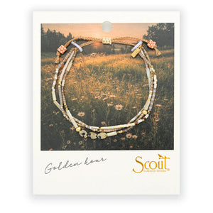 MIXED MEDIA BRACELET | GOLD: JOY, DALMATION JASPER-Jewellery-SCOUT CURATED WEARS-Coriander