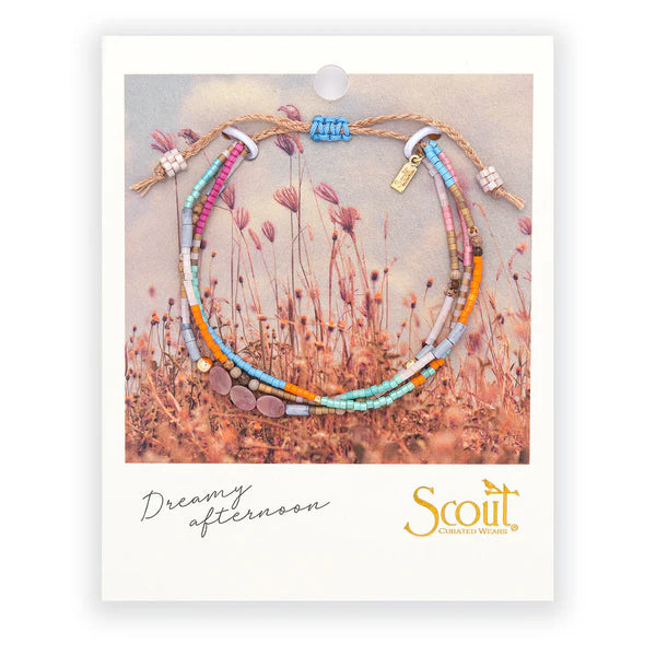 MIXED MEDIA BRACELET | GOLD - LOVE, RHODOCHROSITE-Jewellery-SCOUT CURATED WEARS-Coriander
