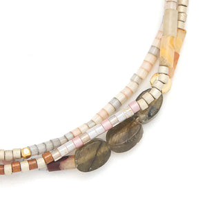 MIXED MEDIA BRACELET | GOLD: MAGIC, LABRADORITE-Jewellery-SCOUT CURATED WEARS-Coriander