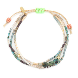 MIXED MEDIA BRACELET | GOLD: TRANSFORMATION, AFRICAN TURQUOISE-Jewellery-SCOUT CURATED WEARS-Coriander