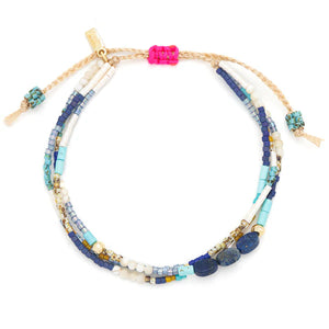 MIXED MEDIA BRACELET | GOLD: TRUTH, LAPIS-Jewellery-SCOUT CURATED WEARS-Coriander