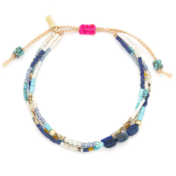 MIXED MEDIA BRACELET | GOLD: TRUTH, LAPIS-Jewellery-SCOUT CURATED WEARS-Coriander