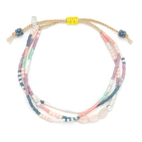 MIXED MEDIA BRACELET | SILVER: HEART, ROSE QUARTZ-Jewellery-SCOUT CURATED WEARS-Coriander