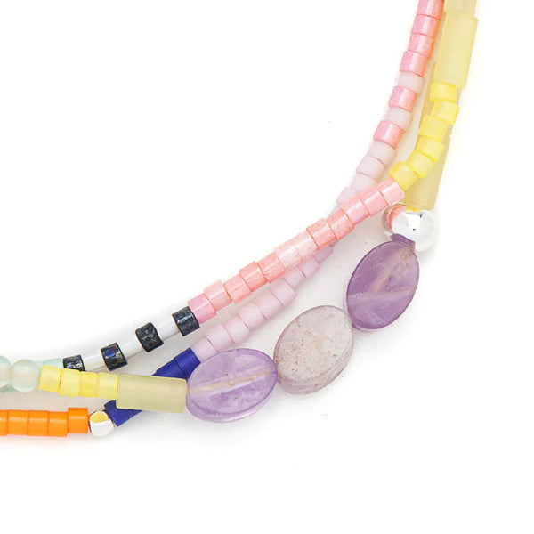 MIXED MEDIA BRACELET | SILVER: PROTECTION, AMETHYST-Jewellery-SCOUT CURATED WEARS-Coriander