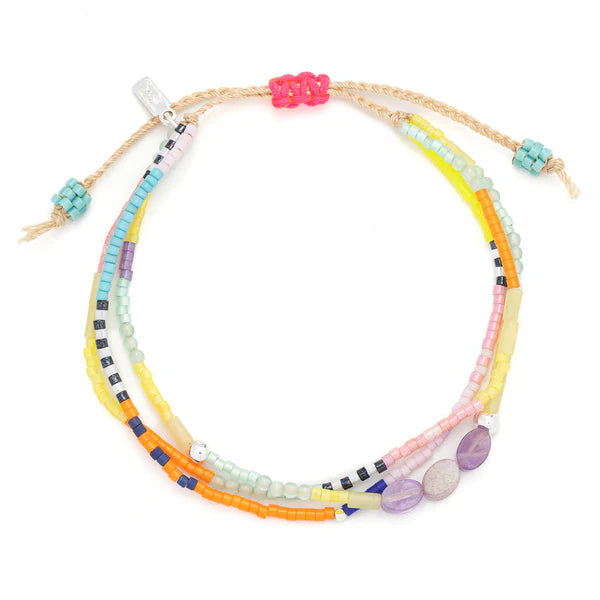 MIXED MEDIA BRACELET | SILVER: PROTECTION, AMETHYST-Jewellery-SCOUT CURATED WEARS-Coriander