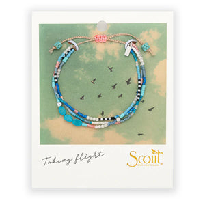 MIXED MEDIA BRACELET | SILVER: SKY, TURQUOISE-Jewellery-SCOUT CURATED WEARS-Coriander