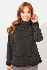 MOCK NECK SWEATSHIRT | ALPINE-Tops-ESCAPE-Coriander
