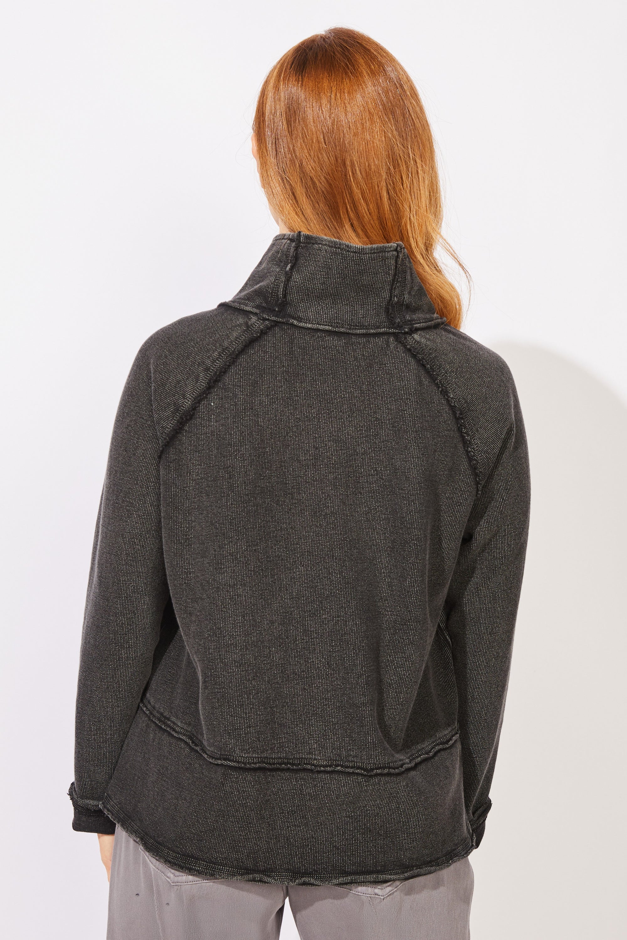 MOCK NECK SWEATSHIRT | ALPINE-Tops-ESCAPE-Coriander