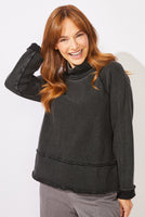 MOCK NECK SWEATSHIRT | ALPINE-Tops-ESCAPE-SMALL-BLACK-Coriander