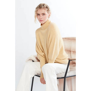 MOCKNECK BATWING SLEEVES TURTLENECK-Jackets & Sweaters-LOOK BY M-Coriander