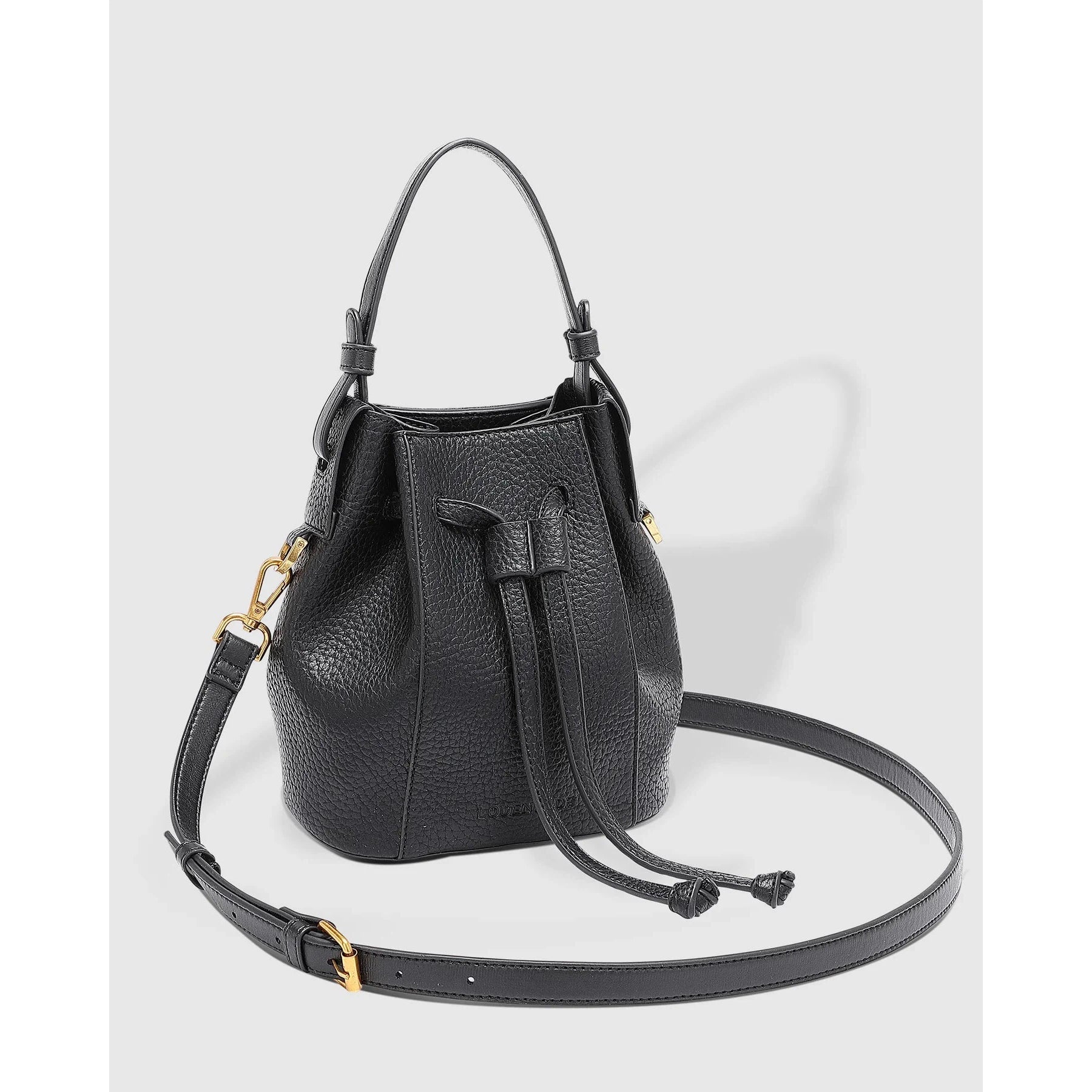 MONTIE BUCKET BAG-Bags & Wallets-LOUENHIDE-BLACK-Coriander