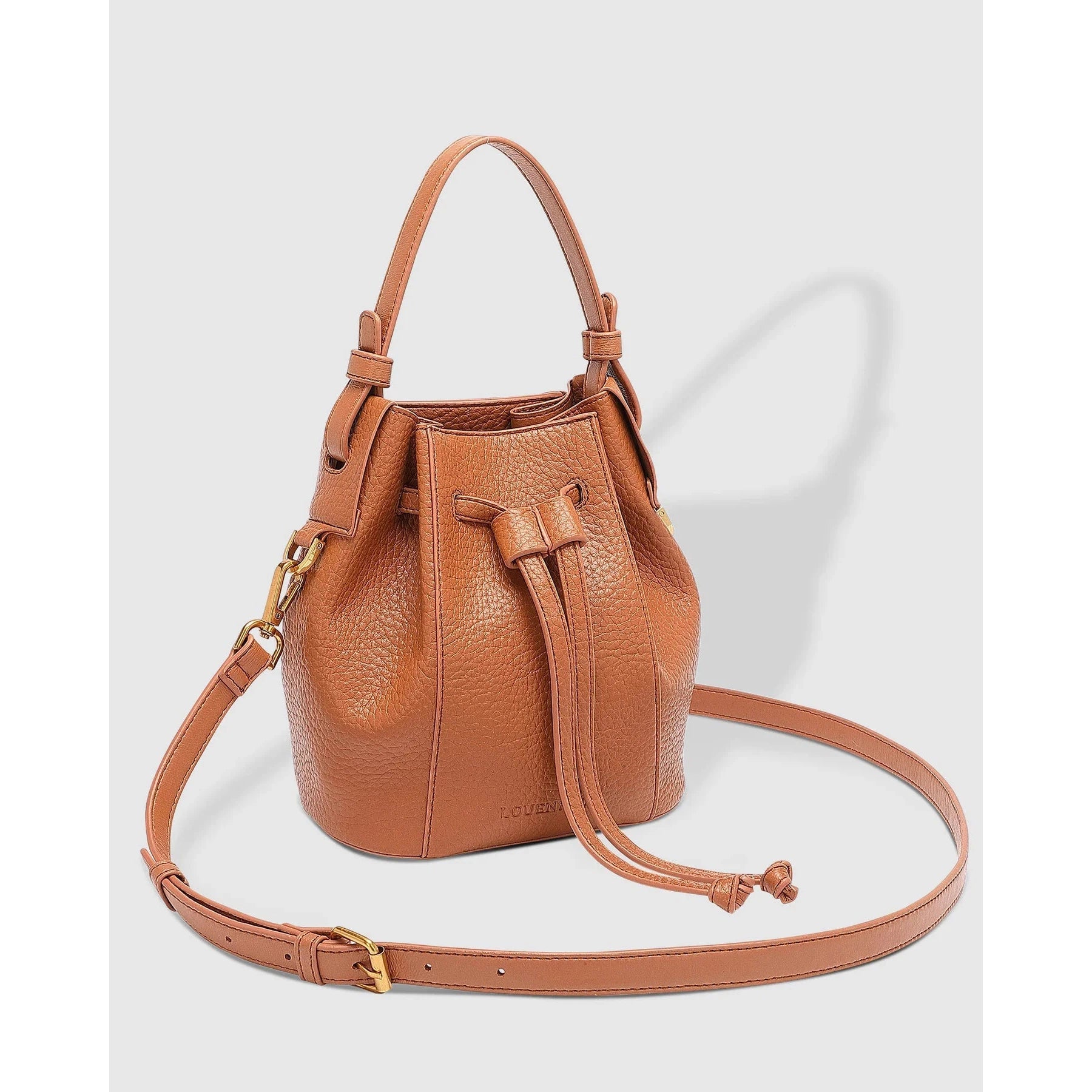 MONTIE BUCKET BAG-Bags & Wallets-LOUENHIDE-TAN-Coriander