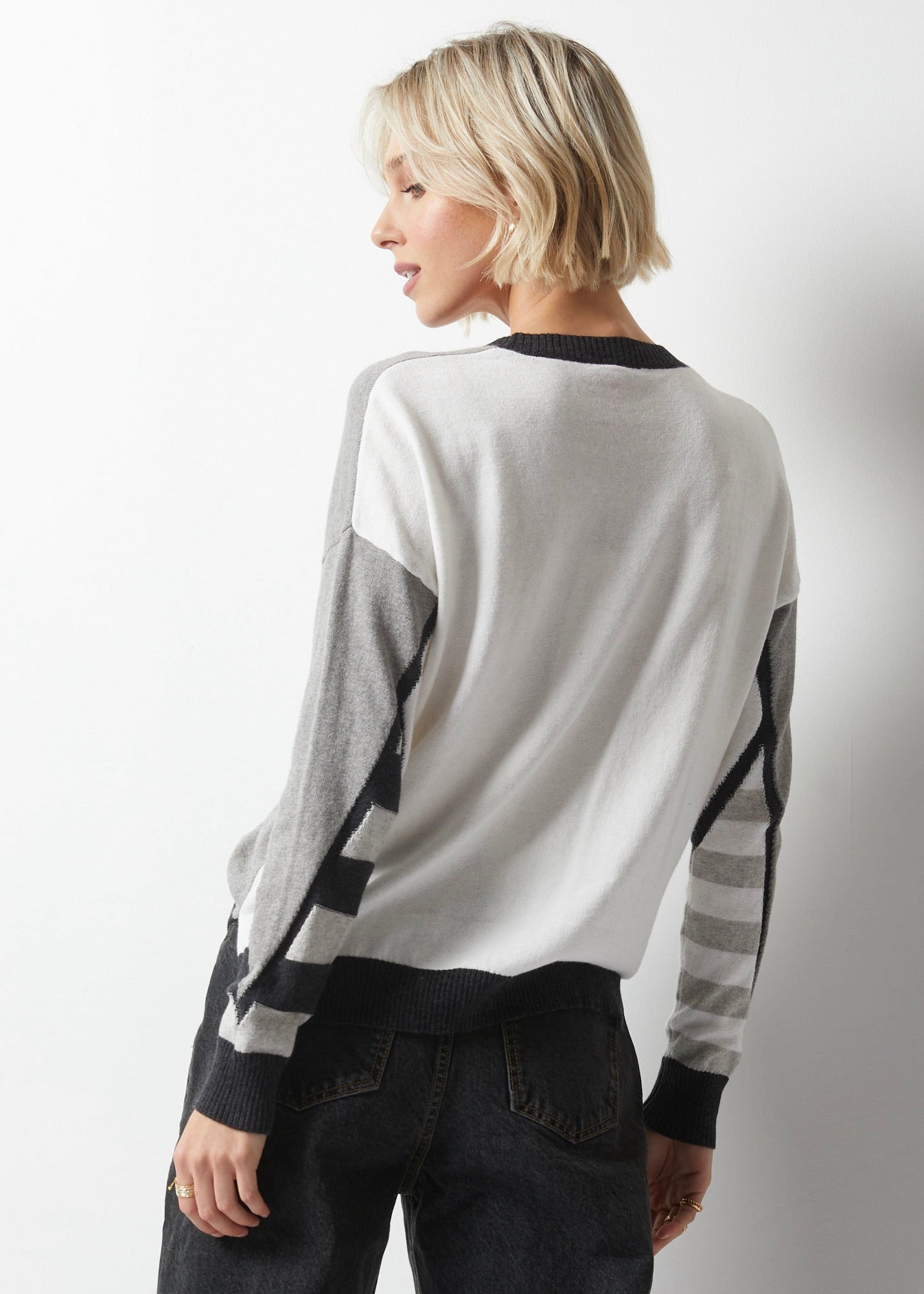 MOSAIC INTARSIA SWEATER-Jackets & Sweaters-ZAKET & PLOVER-XSMALL-GRANITE-Coriander