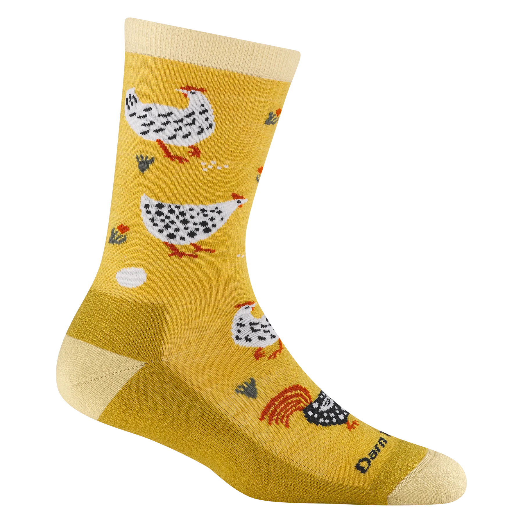 MOTHER CLUCKER CREW LIGHTWEIGHT CUSHION SOCK-Socks-DARN TOUGH-MEDIUM-SUNNY-Coriander