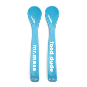 MR. MESS FOOD DUDE SPOON SET | COBALT-Kids-BELLA TUNNO-Coriander