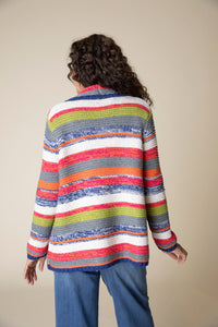 MULTI STRIPE CARDIGAN-Jackets & Sweaters-HABITAT-Coriander