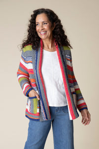 MULTI STRIPE CARDIGAN-Jackets & Sweaters-HABITAT-XSMALL-MULTI-Coriander