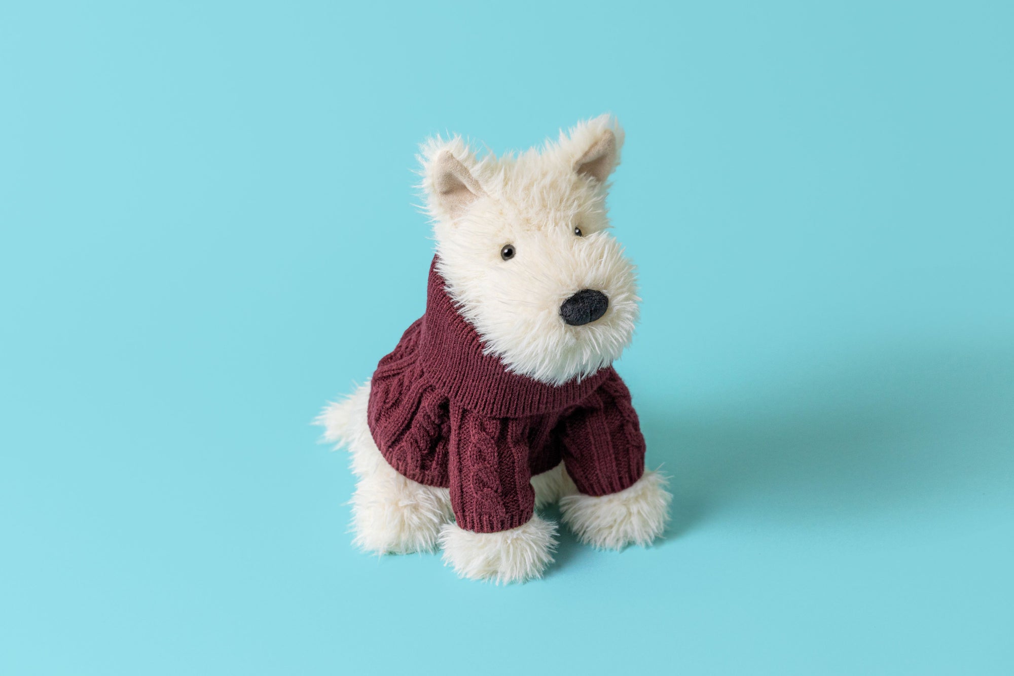 JELLYCAT | MUNRO SCOTTIE DOG 'WINTER JUMPER OUTFIT'-Uncategorised-JELLYCAT-Coriander