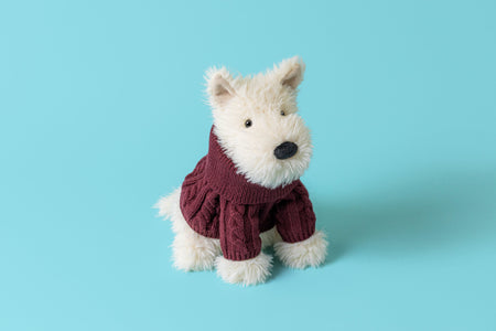 JELLYCAT | MUNRO SCOTTIE DOG 'WINTER JUMPER OUTFIT'-Uncategorised-JELLYCAT-Coriander