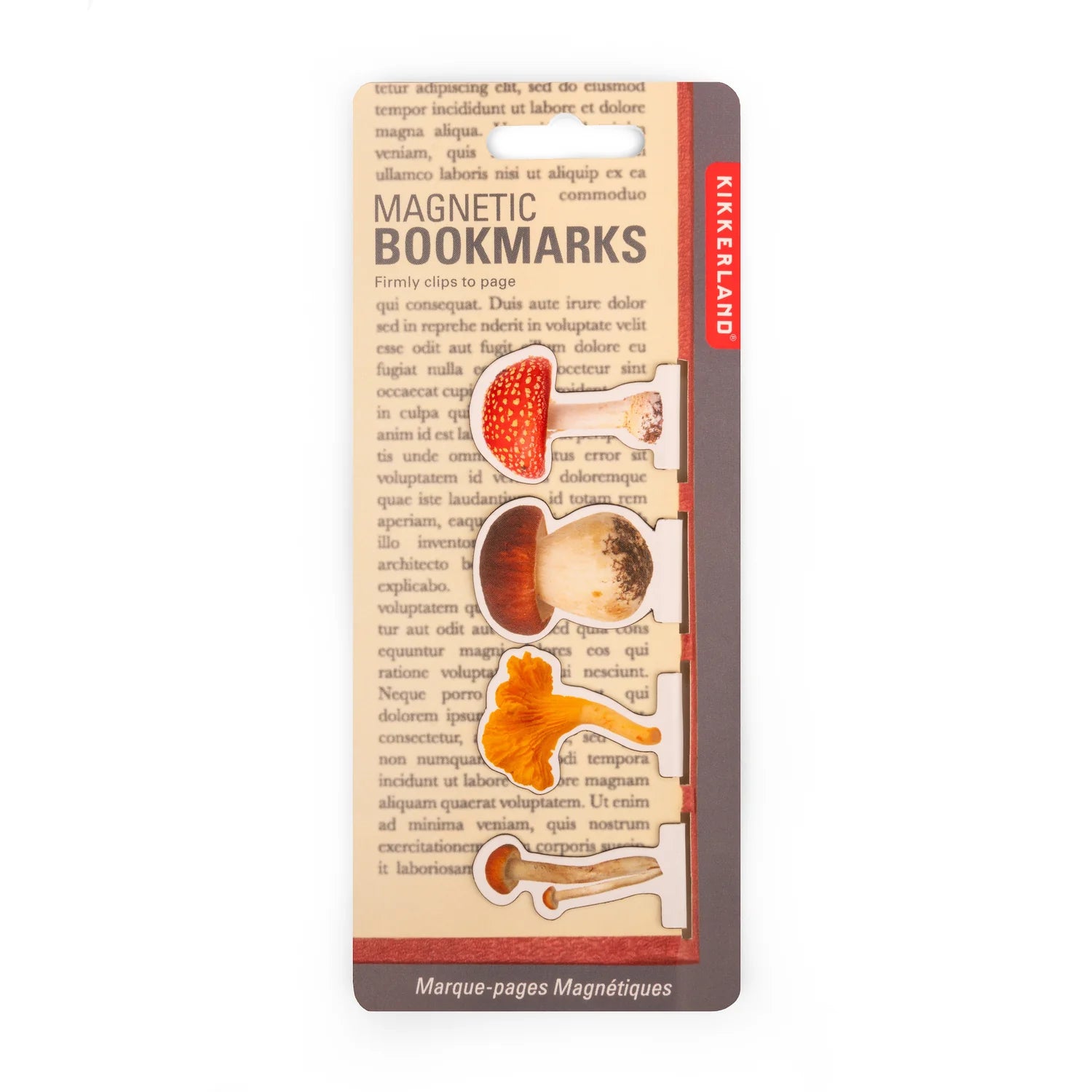 MUSHROOM MAGNETIC BOOKMARKS-Books & Stationery-KIKKERLAND DESIGNS-Coriander