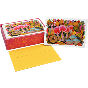 MUSHROOM MEDLEY NOTE CARD SET-Books & Stationery-PETER PAUPER PRESS-Coriander