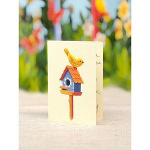 GREETING CARD | MINI BIRDHOUSE GARDEN-Books & Stationery-FRESH CUT PAPER-Coriander
