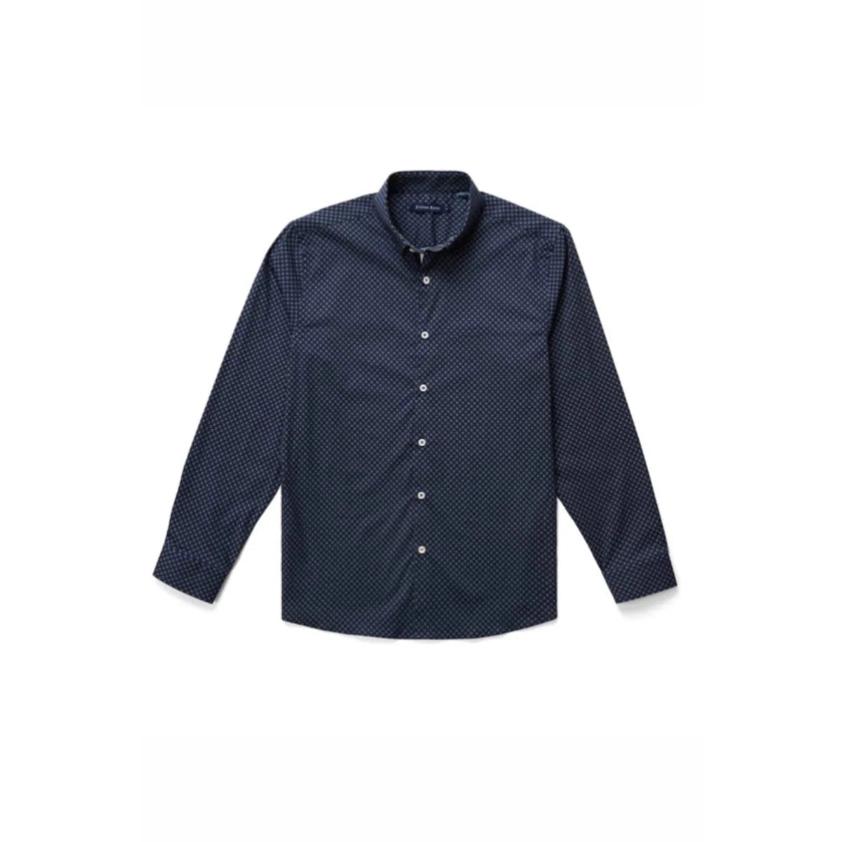 NAVY ORNAMENT LS SHIRT-Shirts & Tops-STONE ROSE-Coriander