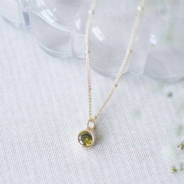NECKLACE | LUSTER-Jewellery-GLEE-GOLD-MOSS GREEN-Coriander