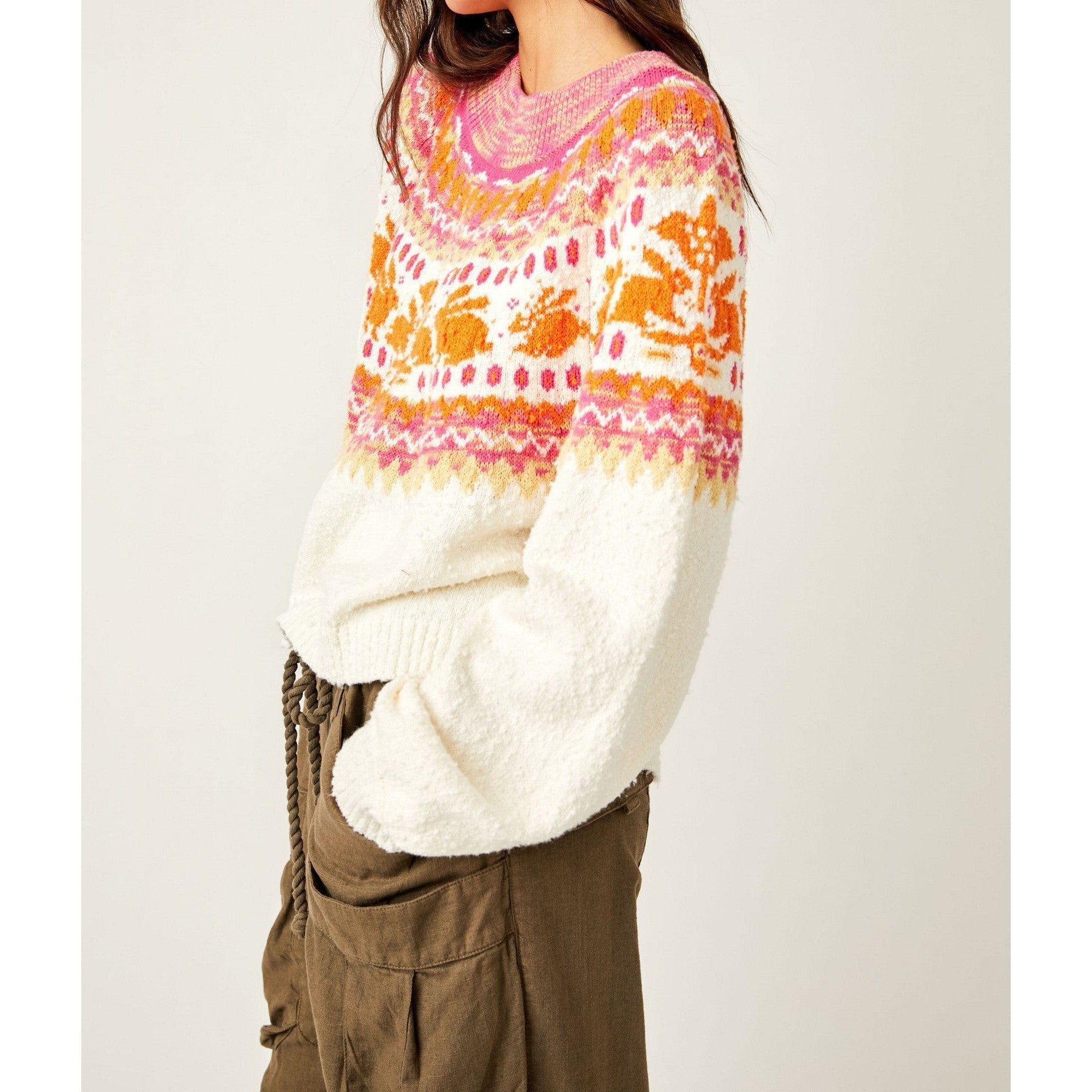 NELLIE SWEATER-Jackets & Sweaters-FREE PEOPLE-Coriander