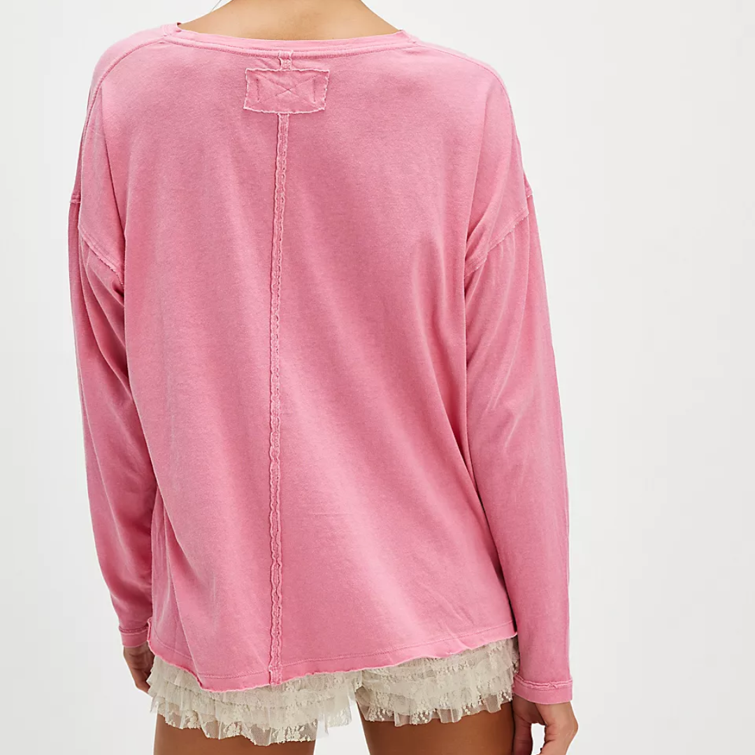 NINA L/S TEE-Top-FREE PEOPLE-Coriander