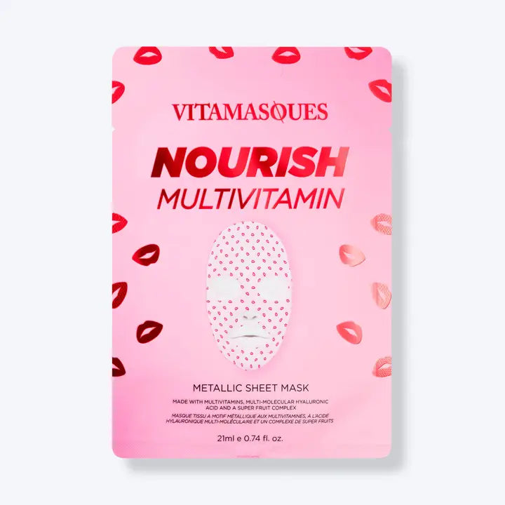 NOURISH MULTIVITAMIN METALLIC FACE SHEET MASK-Self Care-VITAMASQUES-Coriander