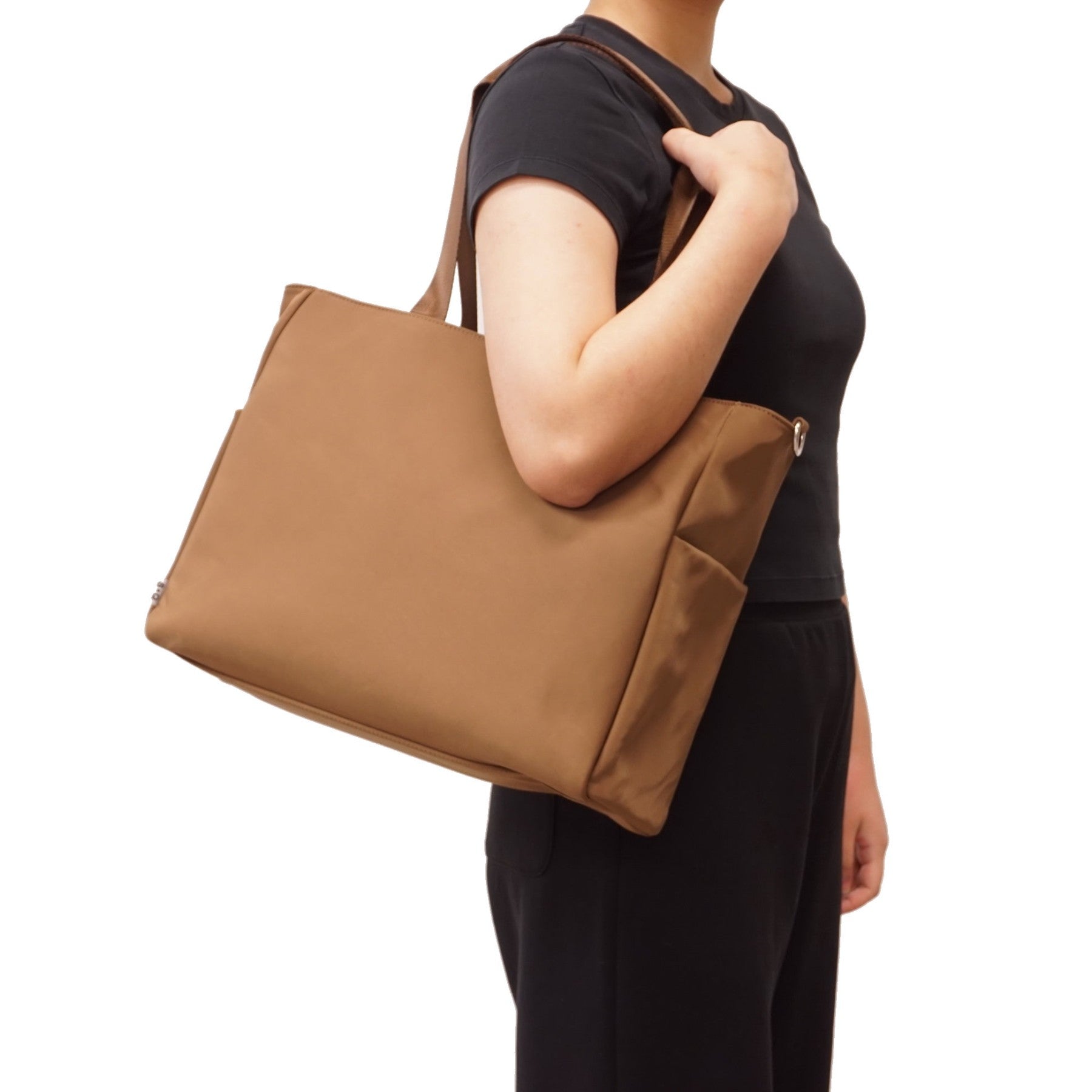 NYLON TOTE | GABRIELLA-Bags & Wallets-S-Q-Coriander