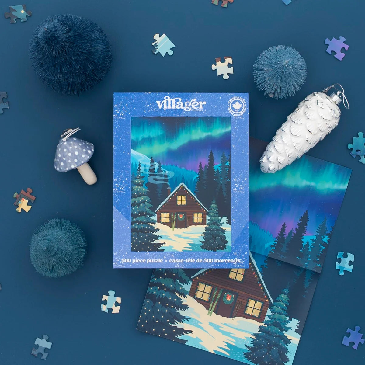 500 PIECE PUZZLE | NORTHERN CABIN-Puzzles and Such-VILLAGER PUZZLES-Coriander
