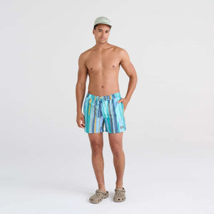 OH BUOY 2N1 5" SOFT STRIPE - AQUA SPLASH-Pant-SAXX-Coriander