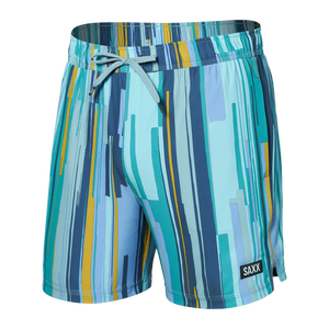 OH BUOY 2N1 5" SOFT STRIPE - AQUA SPLASH-Pant-SAXX-SMALL-SF STRIPE AQUA SPLSH-Coriander