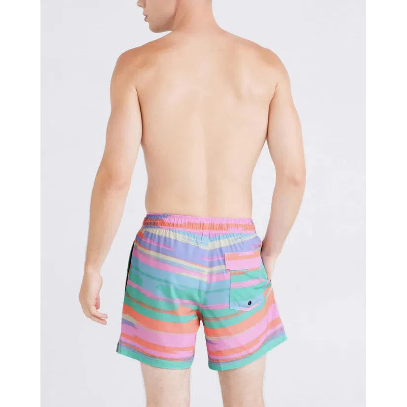 OH BUOY 2N1 SHORTS 5" | ABSTRACT STRIPE-MULTI-Pants-SAXX-Coriander