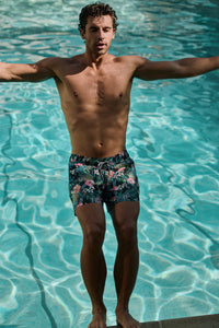 OH BUOY 2N1 VOLLEY 5" SHORT | PINEAPPLE FIELD-BLACK-Pant-SAXX-Coriander
